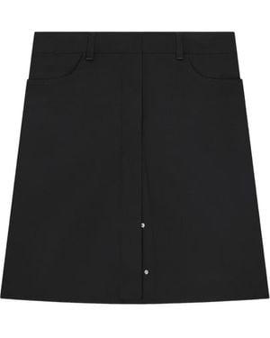 Courreges Minigonna Con Bottoni A Pressione - Nero