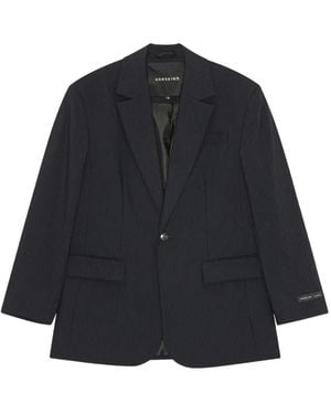 Herskind Pinstripe Single-Breasted Blazer - Blue