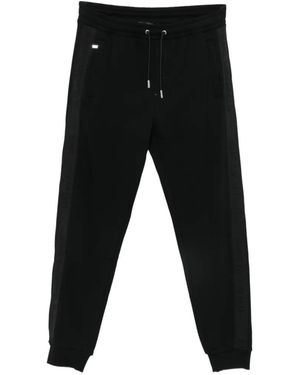 KARL LAGERFELD Logo-Tape Track Trousers - Black
