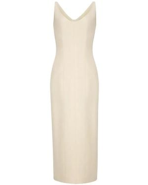 Adam Lippes Willa V-Neck Dress - White