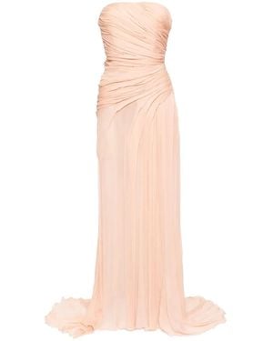 Ermanno Scervino Strapless Draped Gown - Pink