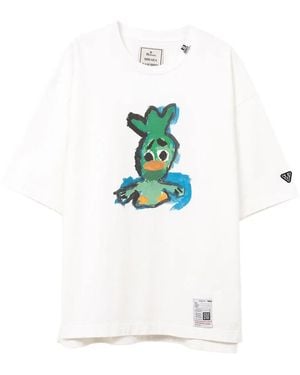 Maison Mihara Yasuhiro Leon T-Shirt Met Eendenprint - Wit