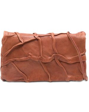 SOMMET Pochette Soffietta En Cuir - Brown
