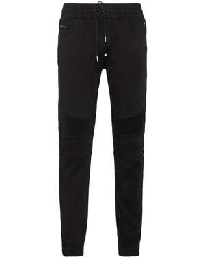 Philipp Plein Mid-Rise Slim-Fit Jeans - Black