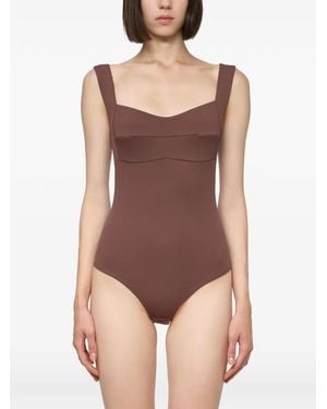 Atu Body Couture Corset-Style Bodysuit - Purple