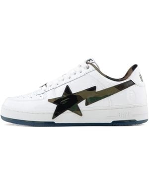 A Bathing Ape Star-Appliqué Trainers - White