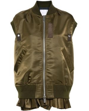 Sacai Twill Gilet - Green
