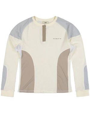 GmbH Colour-Blocked Long-Sleeve Top - White