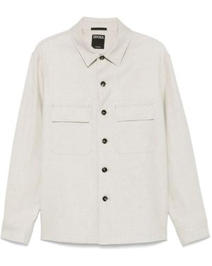 ZEGNA Camicia Con Colletto A Punta - Bianco