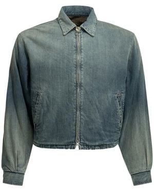 Kapital Faded-Effect Zip-Up Jacket - Blue