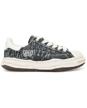 Maison Mihara Yasuhiro Blakey Graffiti-Print Trainers - White