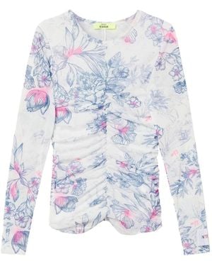Twinset Top Con Stampa All-Over - Bianco