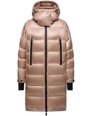 Moncler Rochelairs Quilted Hooded Coat - Natural