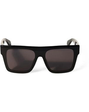 Off-White c/o Virgil Abloh Logo-Print Square-Frame Sunglasses - Black