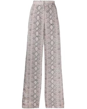ROKH Snakeskin Print Wide-Leg Trousers - Multicolour