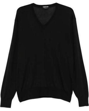 Tom Ford V-neck Fine-gauge Sweater - Black