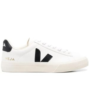 Veja Campo Leather Trainers - White