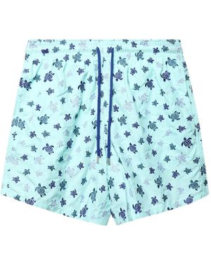 Vilebrequin Bañador Mistral Con Tortuga Estampada - Azul