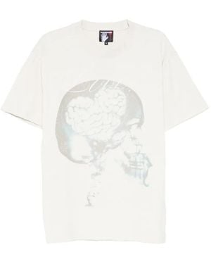 WARMAN Camiseta Con Calavera Estampada - Blanco