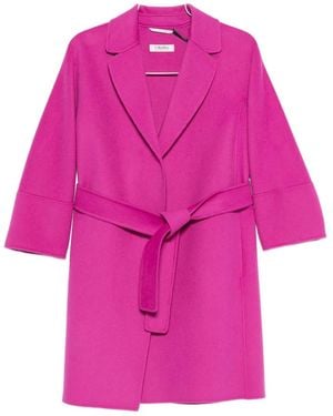Max Mara Arona Belted Coat - Pink