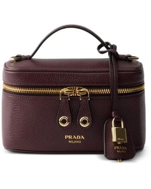 Prada Trousse De Toilette En Cuir - Purple