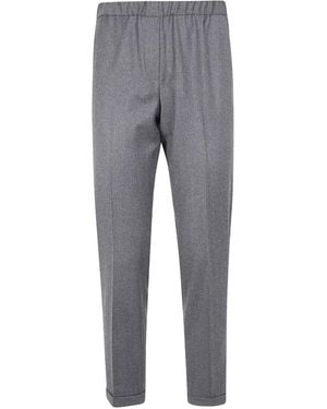 Antonelli Elasticated-Waistband Pants - Grey