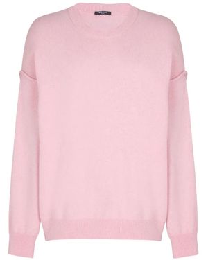 Balmain Crew-Neck Cashmere Sweater - Pink