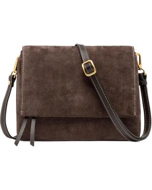 Gianni Chiarini Small Three Suede-Finish Cross Body Bag - Brown