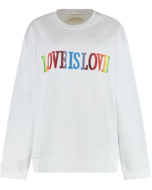 Alberta Ferretti Letters-Embroidered Sweatshirt - White