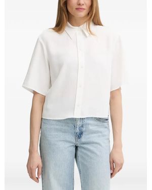Marc O' Polo Short-Sleeve Button-Up Shirt - White