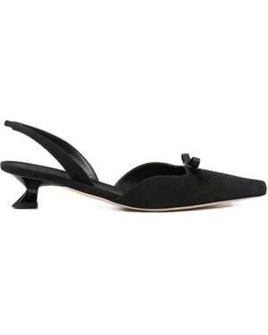 3Juin Manny Bow-Detail Mules - Black