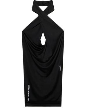 Off-White c/o Virgil Abloh Fluid Jer バックレス ミニドレス - ブラック
