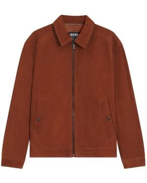 BOSS X Aston Martin Suede Jacket - Brown