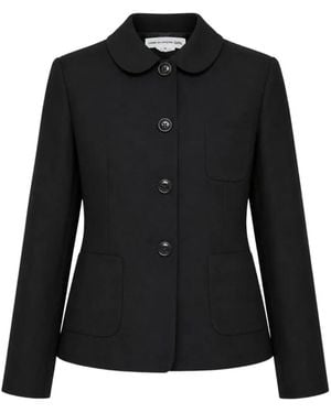 Comme des Garçons Peter-Pan Collar Button-Up Jacket - Black