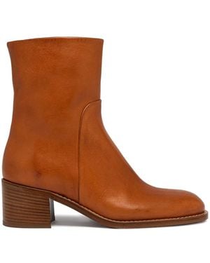 Buttero Bottines Bolgheri Zippées À Talon Épais - Brown