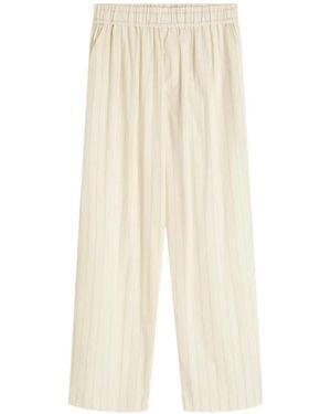 St. Agni Everyday Relaxed Pinstripe-Print Trousers - White