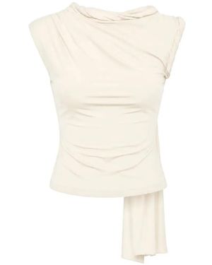 Axel 113 Tiana Twisted Draped Top - White