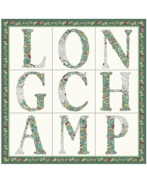 Longchamp Zijden Sjaal Met Monogram - Groen