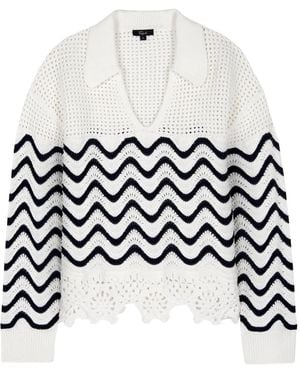Rails Wave-pattern Crochet Top - ホワイト