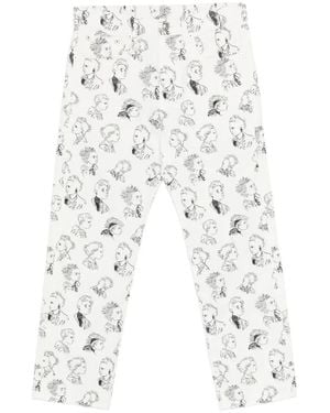 R13 Printed Jeans - White