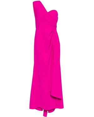 Badgley Mischka Drapierte One-Shoulder-Robe - Pink
