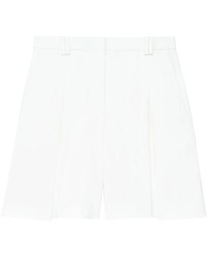 Another Tomorrow Pantalones Cortos De Talle Alto - Blanco
