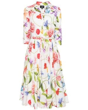 LAVI COUTURE Spritz Midi Dress - White