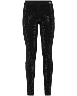 Philipp Plein Mix Strass レギンス - ブラック