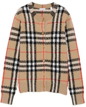 Burberry Geruit Kasjmier Vest - Wit