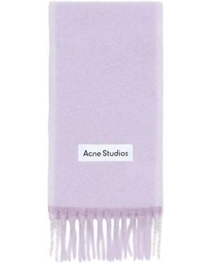 Acne Studios Mohair-Blend Scarf - Purple