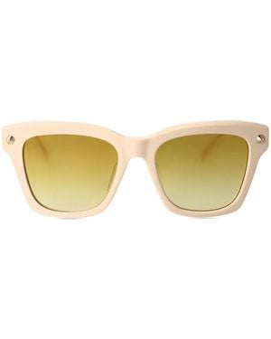 McQueen ウェリントン サングラス - ナチュラル