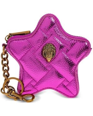 Kurt Geiger Kensington Star Quilted Keyring - ピンク