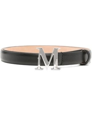 Max Mara Leather Belt - White