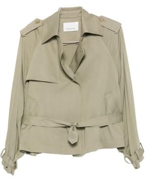 Frankie Shop Chaqueta Elva Con Cinturón - Verde